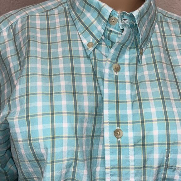 Pendleton seafoam green plaid button down shirt - Picture 3 of 6